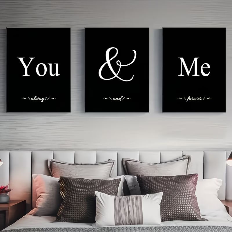 Home Decor Quotes - Lot de 3 tableaux muraux «