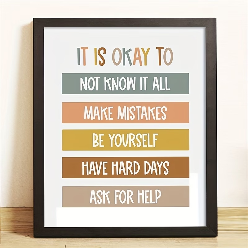 Home Decor Quotes - Impression sur toile de citations éducatives
