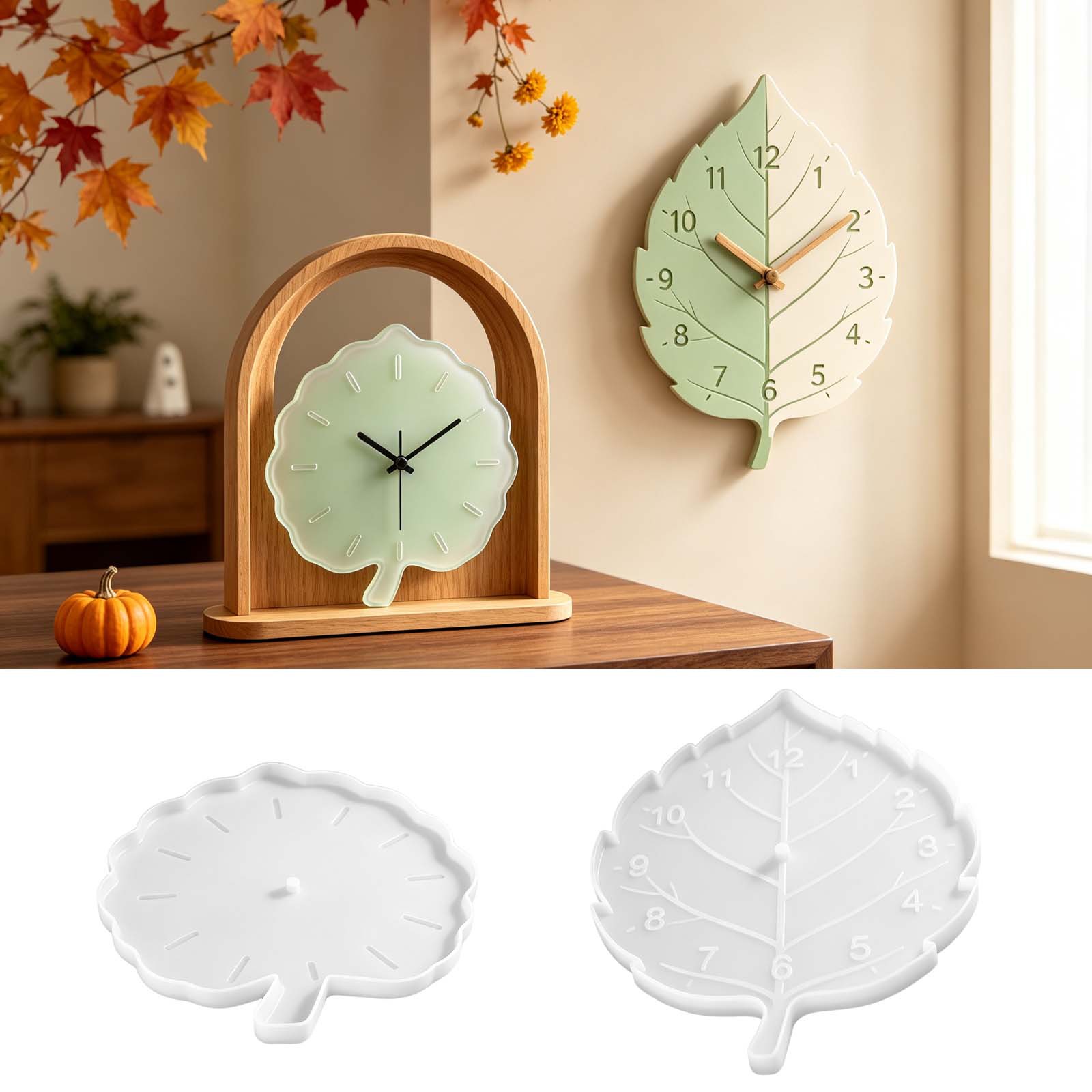 Home Decor Wall Molding - Moule en silicone pour horloge, texture