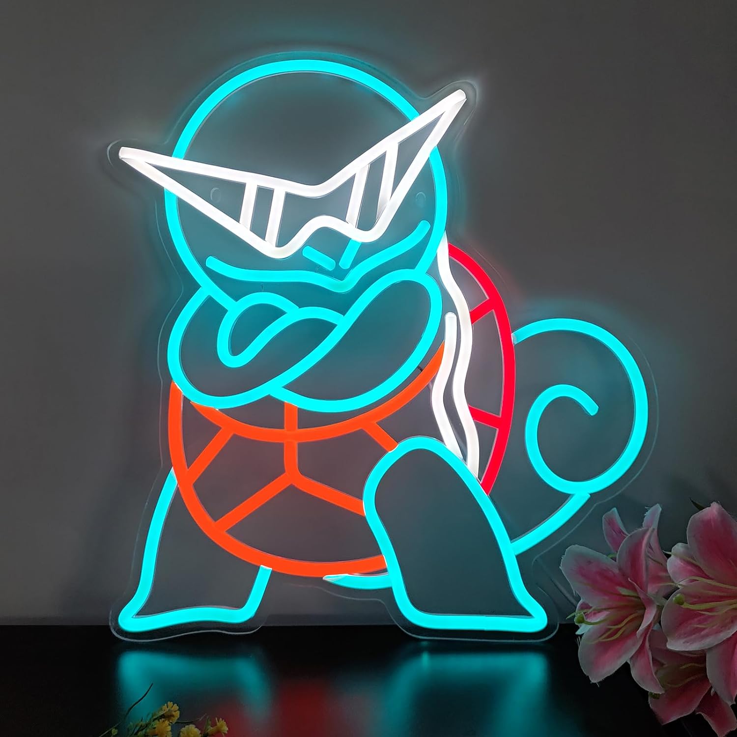 Home Decor Etsy - Enseigne néon LED Pokemon Squirtle, lumière