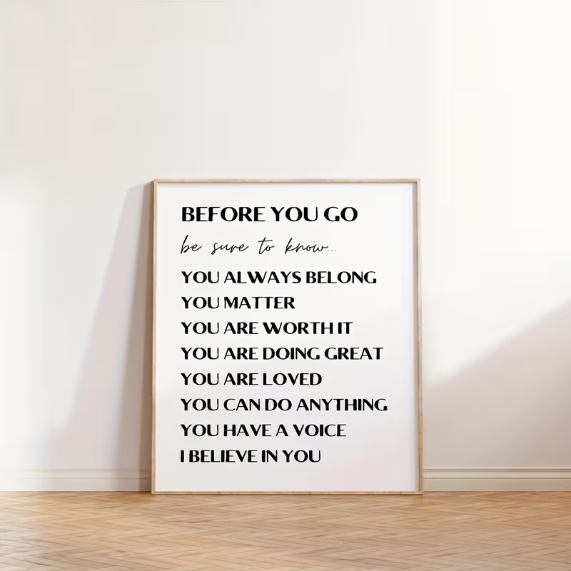 Home Decor Quotes - Impression sur toile de citations inspirantes