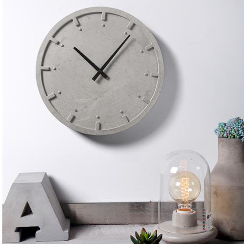 Home Decor Wall Molding - Horloge murale circulaire en béton, moule