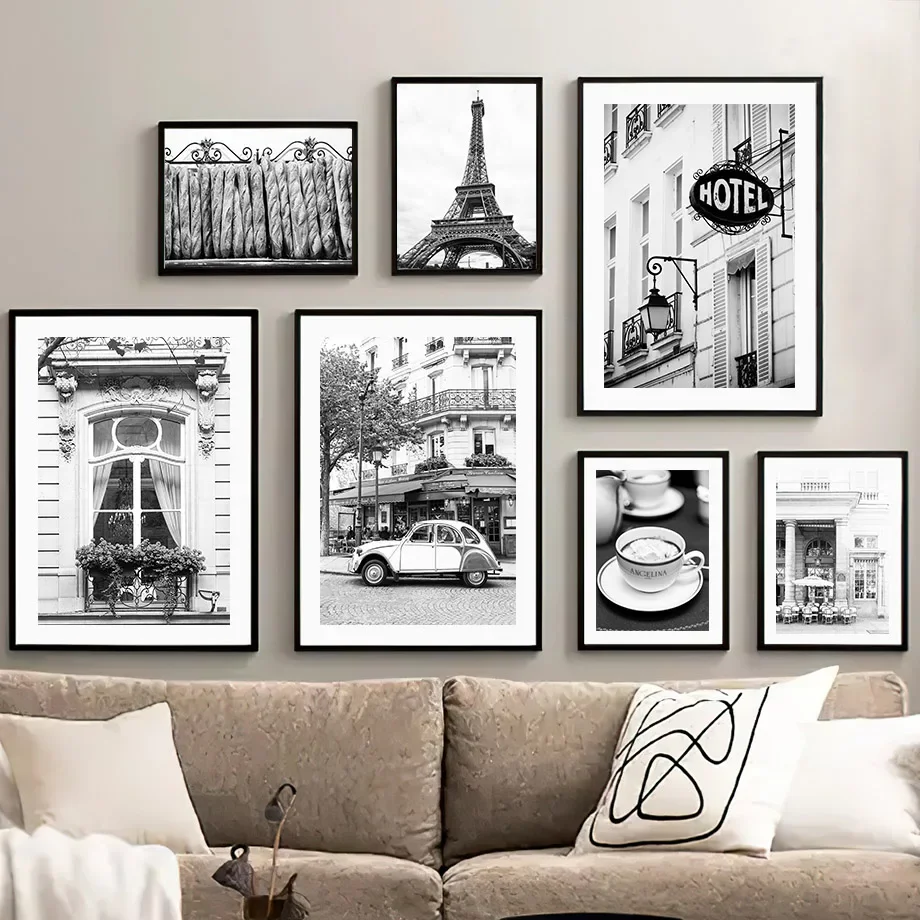 Serviette de Paris noire et bl - Home Decor Store avis et prix