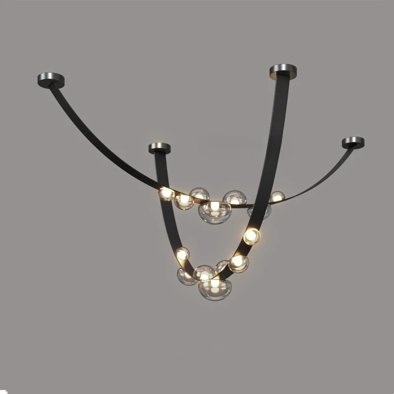 Plafonnier LED en cuir et verr - Home Decor Exhibition avis et prix