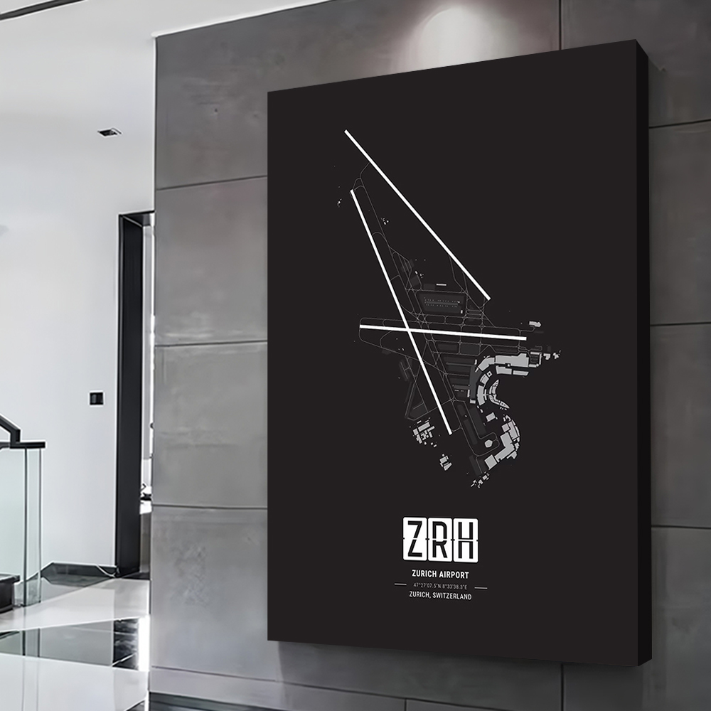 Affiche imprimée de carte d'aé - Home Decor Zurich avis et prix