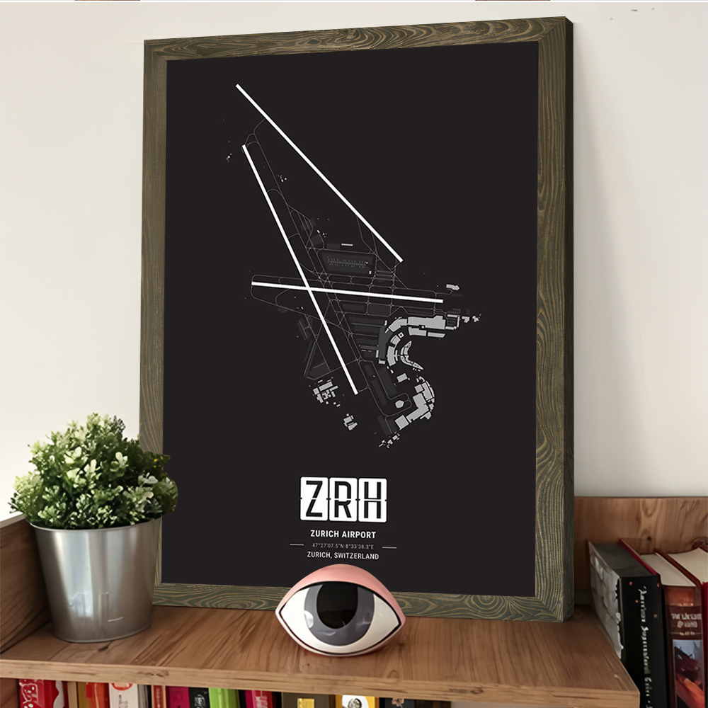 Affiche imprimée de carte d'aé - Home Decor Zurich avis et prix