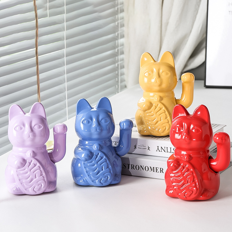 Chat en céramique porte-bonheu - Home Decor Store avis et prix