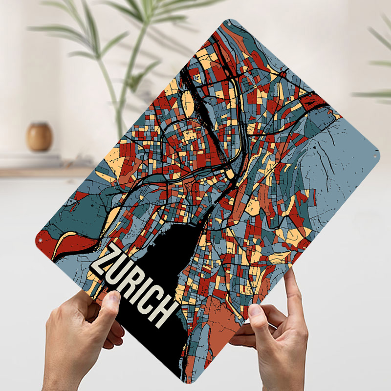 Affiche en tôle de voyage avec - Home Decor Zurich avis et prix