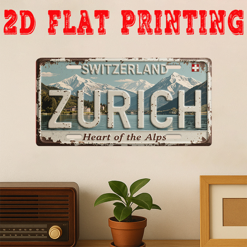 Panneau métallique vintage 2D  - Home Decor Zurich avis et prix