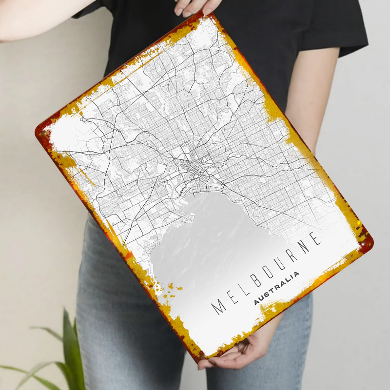 Melbourne – carte de ville en  - Home Decor Melbourne avis et prix