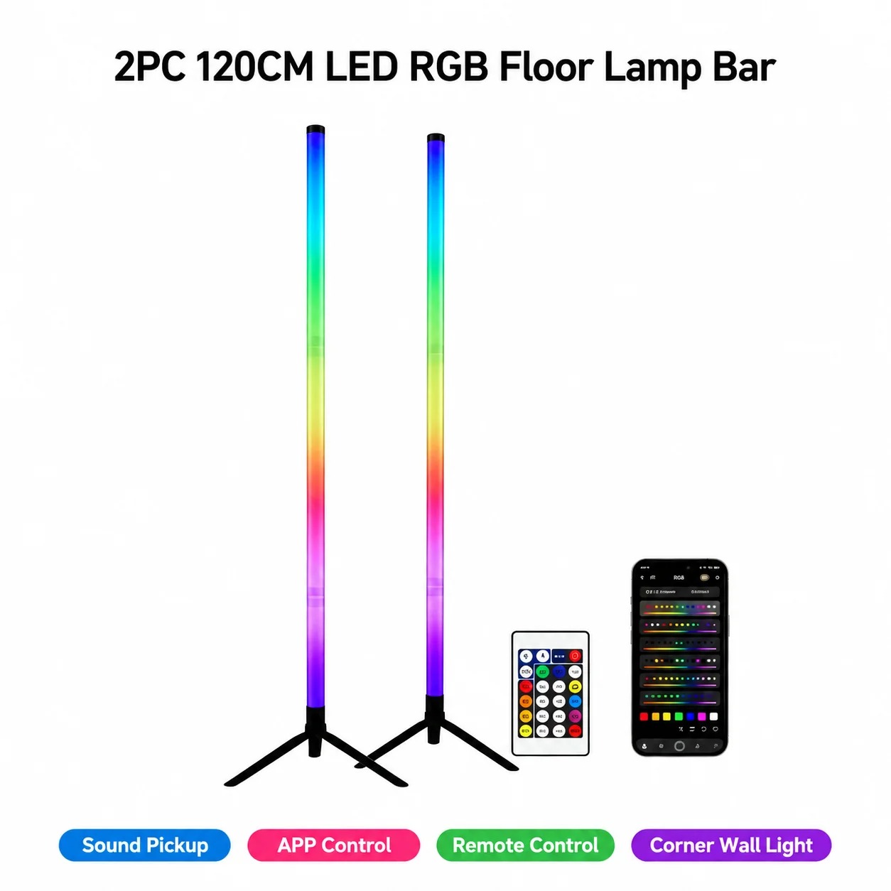 Lot de 2 lampes de sol RGB de  - Home Decor Light avis et prix