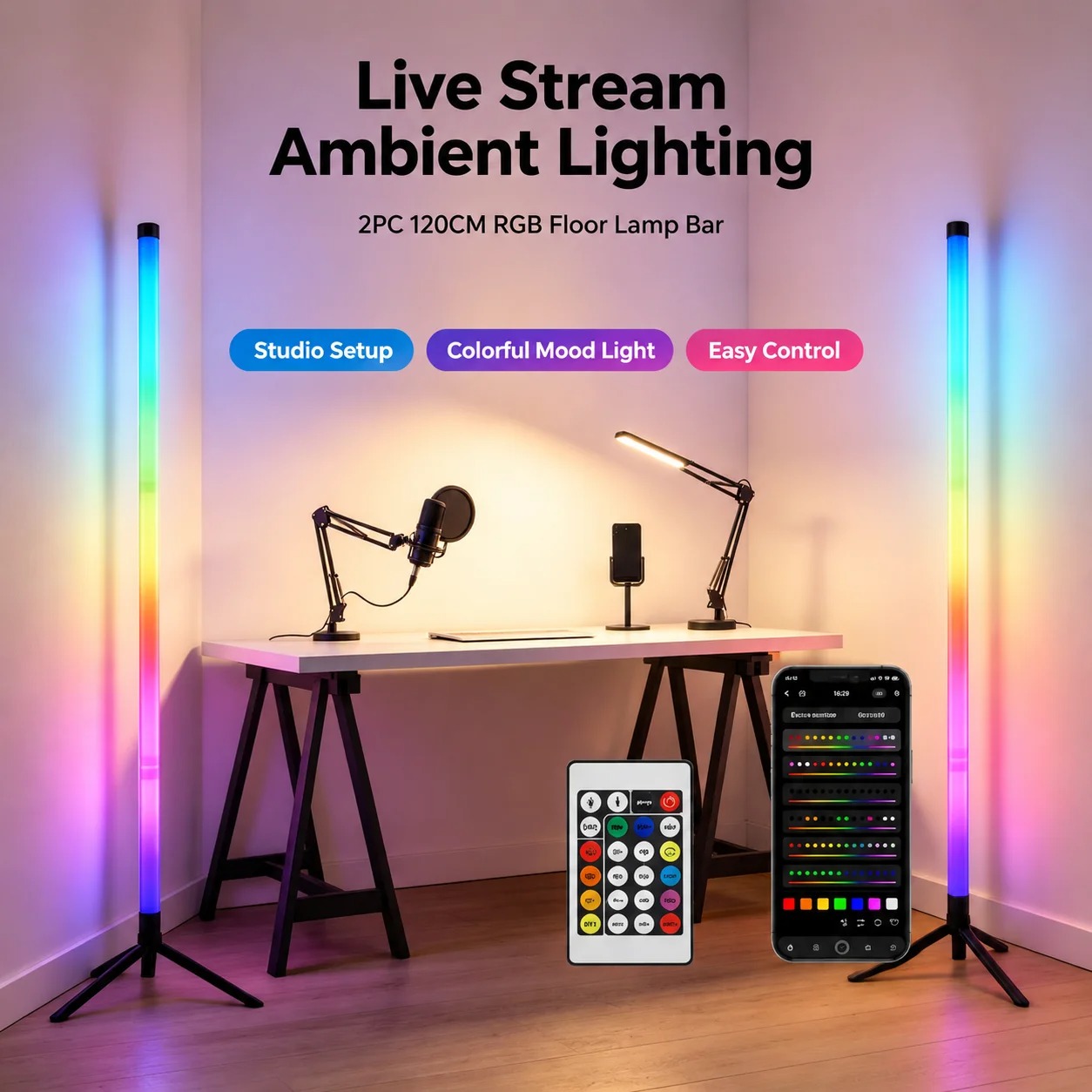 Lot de 2 lampes de sol RGB de  - Home Decor Light avis et prix