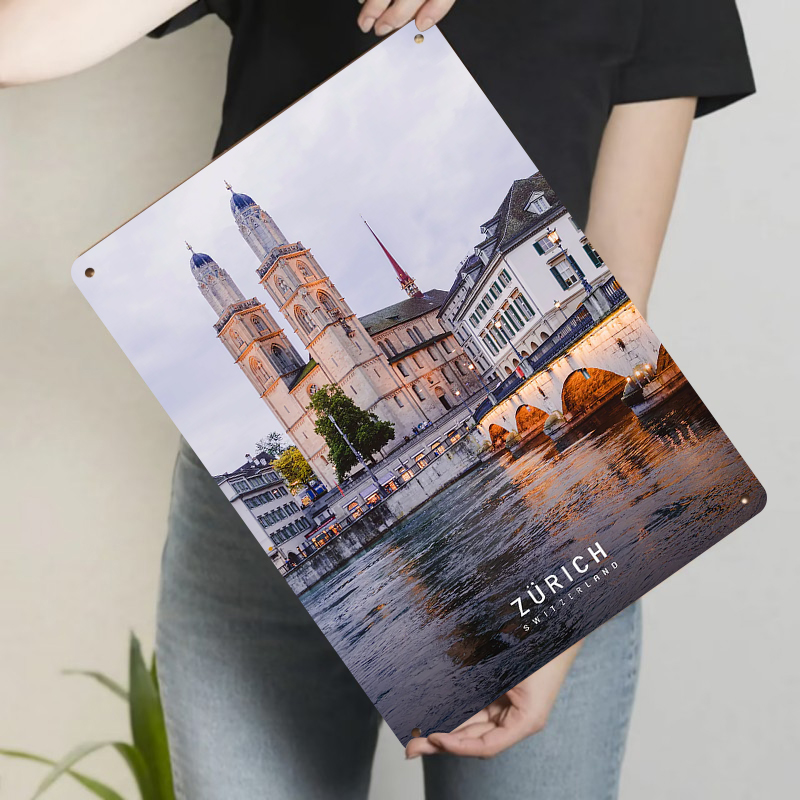 Zurich suisse repère métal mur - Home Decor Zurich avis et prix